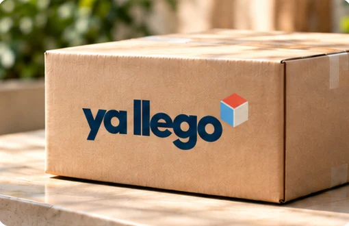 Caja de despacho con el logo ya llego
